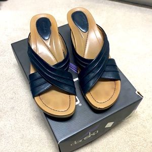 Dansko Neeci Black Napa Sandals